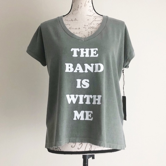 Sugar Tops - Sugar Graphic Print Relaxed Fit V-Neck Tee Sz S